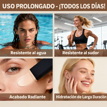 Base hidratante en barra con brocha